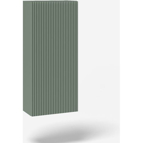Wandhängender Badezimmerschrank mit Push-to-Open Tür, reversibel – Modell Venere - Dunkel Grün