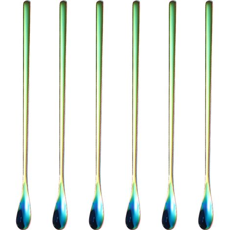 cuillère à café, cuillère à cocktail en acier inoxydable, cuillère à thé glacé (1/5)