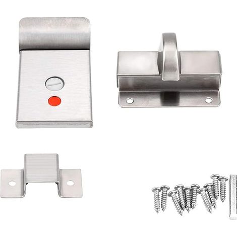 Serrure Toilette Indicateur Boulon Porte Salle Bain WC (1/5)