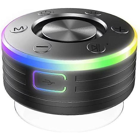IPX7 Résistant à l Eau Bathroom Enceinte Bluetooth Anti-poussière et Antichoc Enceinte sans Fil avec Built-dans Radio FM (1/5)