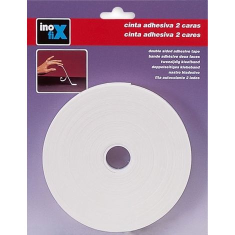 Cinta Adhesiva 25Mmx 15Mt Doble Cara  Blanco Inofix (1/3)