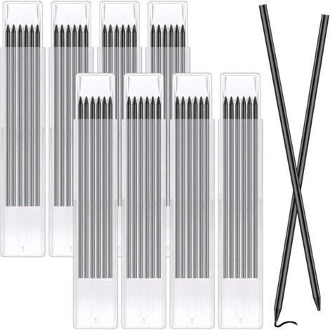 [JAMAIS UTILISÉ]48Pcs Mine Crayon Chantier,2.8mm,Recharges pour Crayons de Charpentier Solides Remplacement,Recharges de Mines de Crayon Imperméables à L'eau pour Le Travail du Bois Construction (1/5)