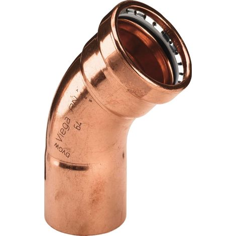 Viega Profipress XL-Gomito a 45 gradi, d 64,0mm rame Modello 2426.1XL, 577773