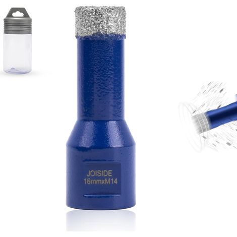 Foret à Diamant Carrelage 16 mm x M14, Foret Diamanté pour Céramique Porcelaine Marbre Granit Perçage à Sec M14 Filetage (1/5)