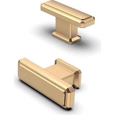 Lot de 10 boutons de meuble en bronze champagne, poignées de tiroir en T, poignées de cuisine vintage, bouton de tiroir en alliage de zinc, poignées de commode, boutons pour armoires (1/5)