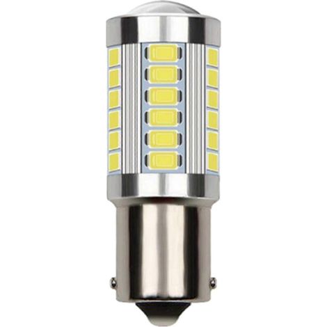 Ampoule de feu stop T20 ultra-lumineuse pour voiture, ampoule LED 33 SMD, ampoule de feu de recul, ampoule de clignotant pour feux de position latéraux-Yellow Light (1/5)