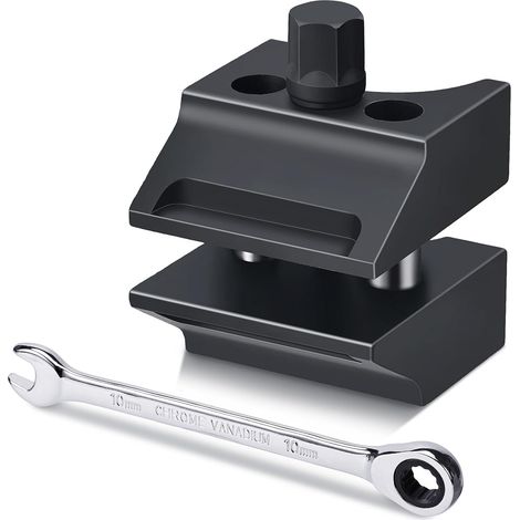 Separador de muñones de dirección con buje dividido para amortiguador de suspensión, separador de amortiguador de doble cabezal para automóvil, herramienta separadora resistente y versátil. (1/5)