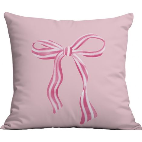 Federa 45x45 cm rosa con fiocco decorativo JAŚ fashion style X (1/3)