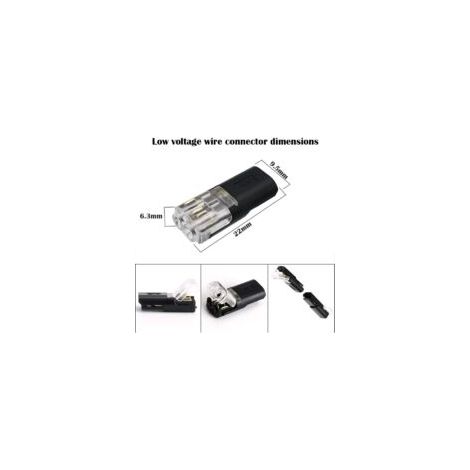 Niederspannungs-Drahtverbinder, 10 Stück, 2-polige elektrische Drahtverbinder, für Kabel mit 18–22 AWG – Crezuo