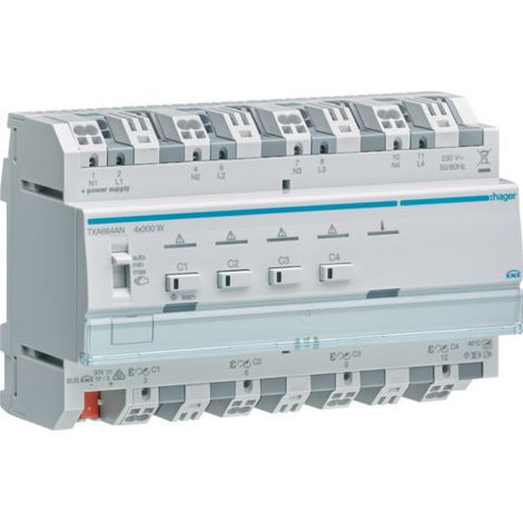 Module 4 sorties variation éclairage 300W par voie / New Easy / Parallélisation (TXA664AN)