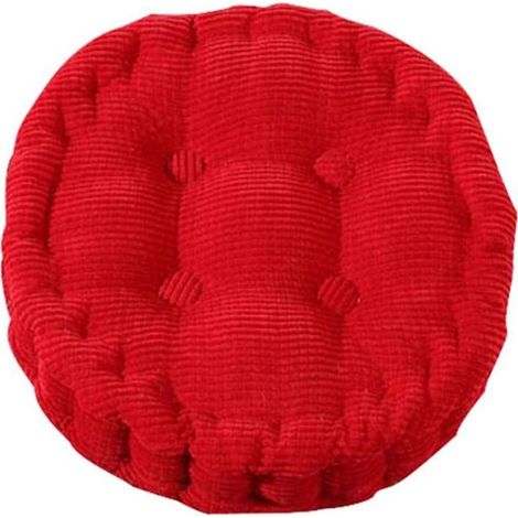 2 Coussins de chaise en velours côtelé, épais et moelleux, diamètre 35,5 cm, pour bureau, salle à manger et cuisine (1/5)