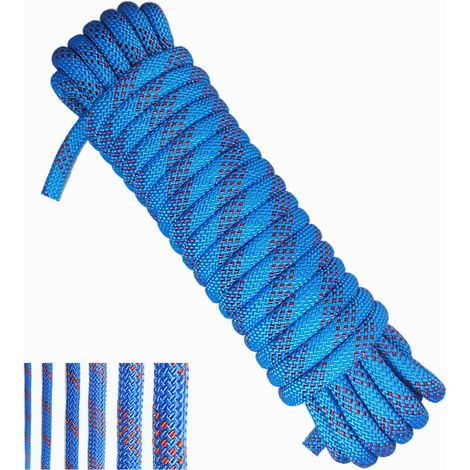 Corde de 10 mm, corde de remorquage, corde de secours, corde d'ancrage, corde de levage, corde de gréement (6 mm à 20 m) (1/4)