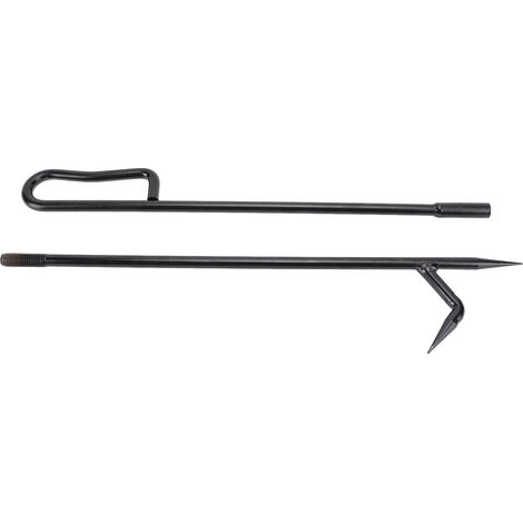 Gancho de acero resistente para chimenea o camping – Mango ergonómico de 2 piezas (1/5)