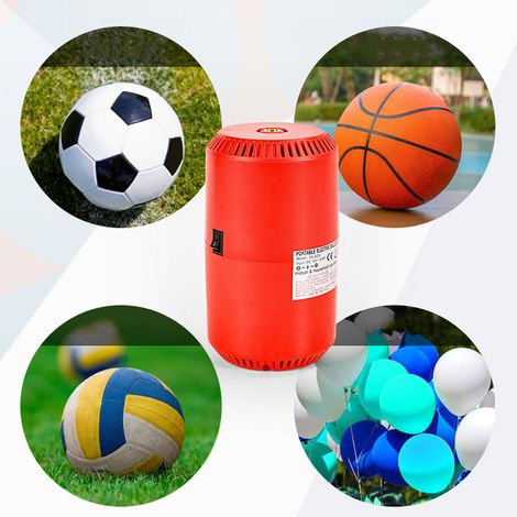 TK-609 Rote tragbare Luftpumpe für Bälle verschiedener Größen (Bälle, Basketbälle, Fußbälle), Europäischer Standard 100-240 V (1/5)