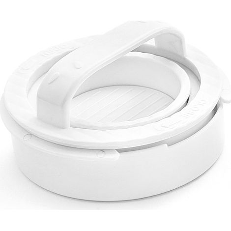 Presse à hamburger ronde - Moule à hamburger - Presse à hamburger - Ustensiles de cuisine - Outils pour la cuisson des hamburgers - Moule à hamburger - PP - Blanc (1/5)
