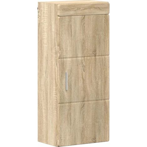 Armadio da parete moderno per bagno 37 x 24,5 x 86 cm ampio spazio di archiviazione finitura opaca in legno ingegnerizzato rovere sonoma 020052648