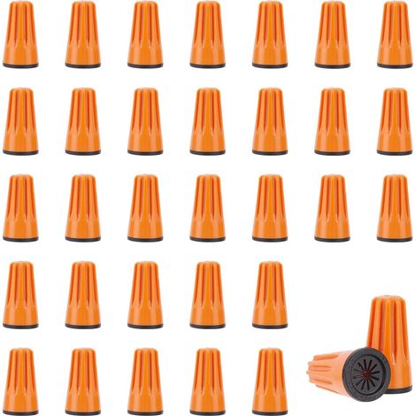 CCYKXA 30 capuchons de câble électrique orange, connecteurs étanches, bornes à vis, capuchons de terminaison de câble