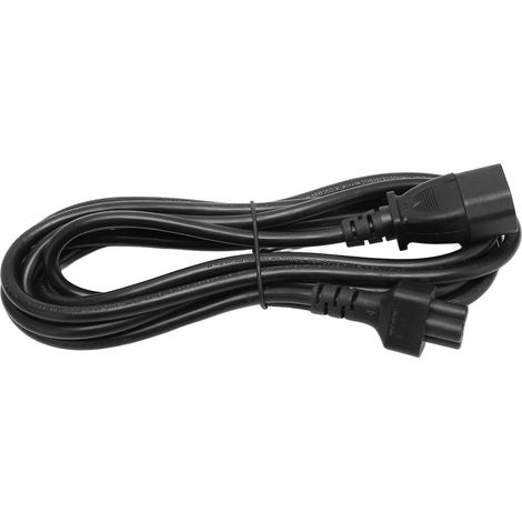 Câble d'alimentation IEC C14 mâle vers C5 femelle, 3 mètres, résistant aux intempéries et haute tension, gaine PVC durable (1/5)