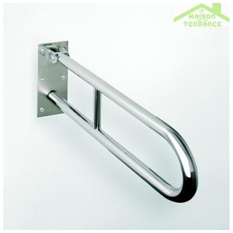 Barre d'appui relevable en forme U HELP en acier inoxydable-90x25x10cm-- (1/5)
