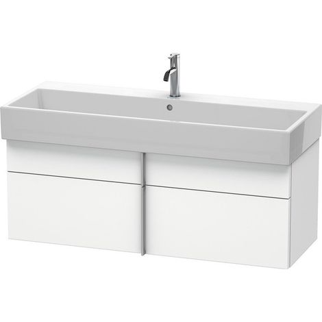 Pensile Duravit Vero Air Vanity 118,4 x 43,1 cm, 1 cassetto, 1 estraibile, per Vero Air 235012, Colore (anteriore/corpo): Bianco opaco Decor bianco opaco - VA650901818