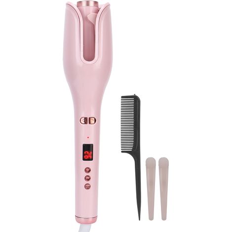 Fer à lisser automatique rotatif en forme de rose, portable pour des boucles parfaites, prise européenne 110‑240V (1/5)