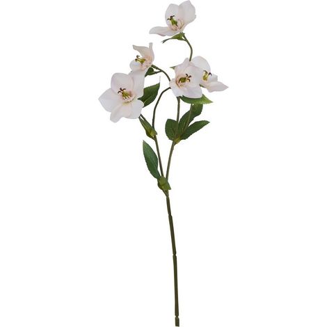 The Natural Garden Collection Pale Apricot Hellibore - Artificial Flower (Single Stem) - Plastic - H47 cm
