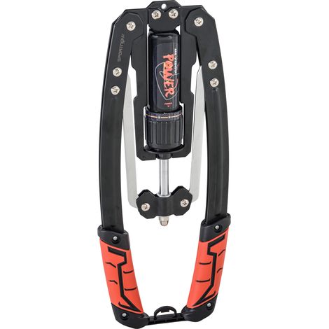 Appareil de musculation bras réglable hydraulique 10-200 kg, noir/rouge, 43x16x5 cm (1/5)