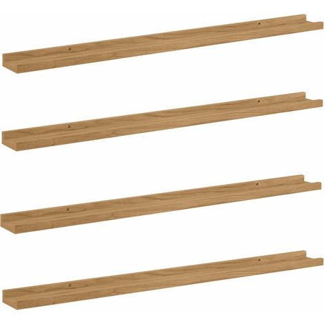 Wandregal mit Regal 4 pcs Braun 100 x 9 x 3 cm Holzwerkstoff vidaXL