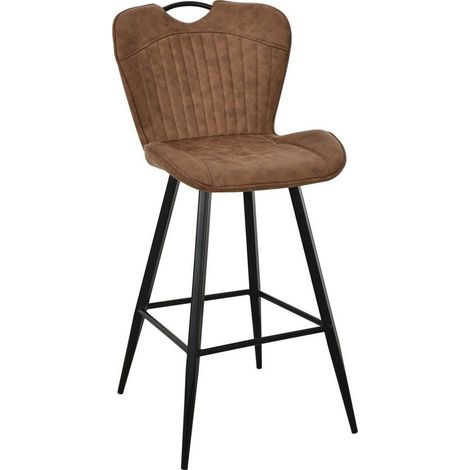 Mala Bar Fabric Chair (Set of 2) - Metal/Fabric - L61 x W50 x H107 cm - Camel