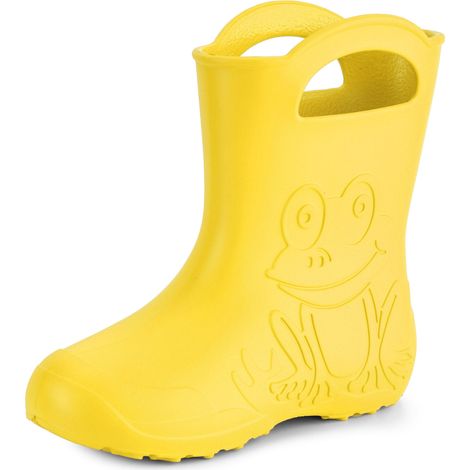 Ladeheid EVA Gummistiefel Damen federleichte wasserdichte Damenschuhe Regenschuhe LA-CA-09 (Gelb, 40/41 EU)