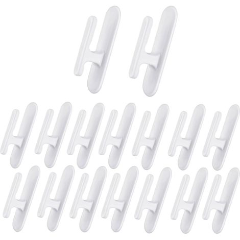 16pcs Pruisible Auto-adhésif Rideau Cordon De Ensemble Kits Polyvalent Pour Les Rideaux Fenêtre BLAIN (1/3)