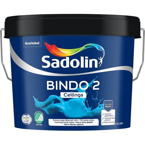 Sadolin BINDO 2 BW peinture murale blanc mat 2,5 litres
