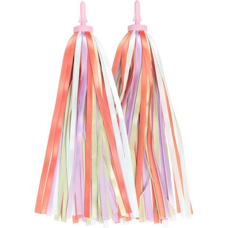 Lot de 2 rubans de guidon 27 cm - Rubans de guidon - Bandes de guidon pour vélo - Poignées de guidon à pompons pour vélos et trottinettes - Couleur - Décoration de vélo - Décoration de volant de vélo (1/5)