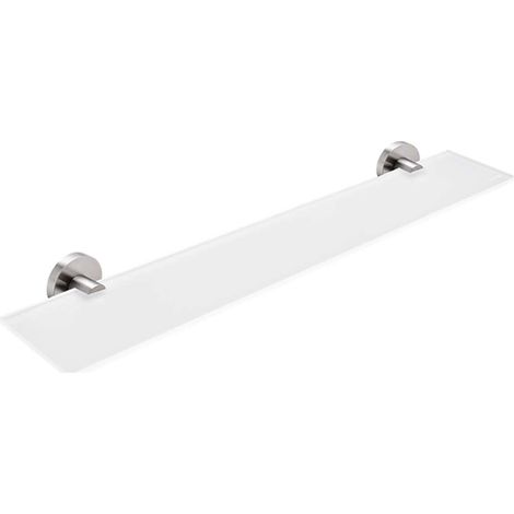 Nimco Unix - Ripiano, lunghezza 60 cm, vetro smerigliato/acciaio inox tagliato UNM 13091B-60-10 (1/2)