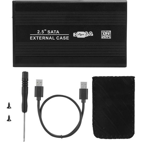 Boîtier Externe USB 3.0 pour Disque Dur SATA 2.5 Pouces en Aluminium (1/5)