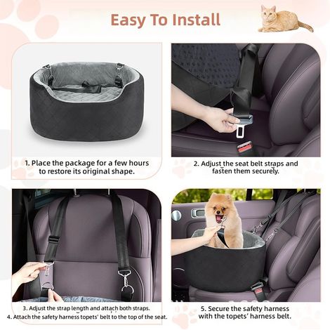 sac portable sport table pour petits chiens, housse siège auto lavable animaux compagnie sac transpo (1/5)