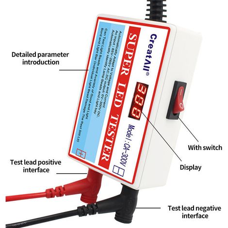 ALLIANDISLampe LED Et TV Rétro-éclairé Testeur Bande LED Lumières Réparation Sortie Ordinateur Polyvalent Outil 0-300V (1/3)