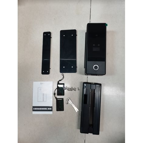 Serratura intelligente per porte in vetro, sblocco remoto tramite Wi-Fi, app TY, password tramite impronta digitale, scheda IC, chiave meccanica, corpo reversibile per spessori da 10 a 12 mm, ideale p (1/5)
