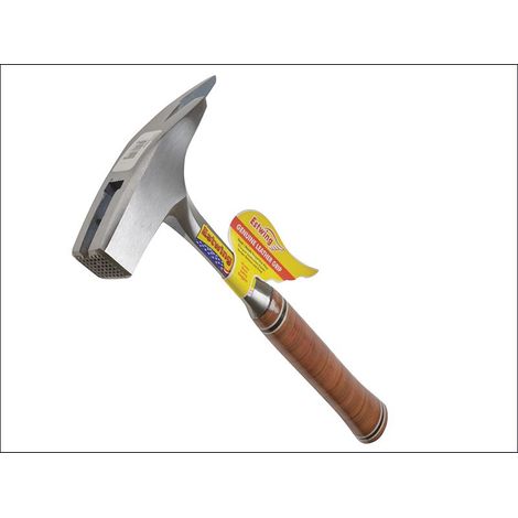 E239MM Roofers Pick Hammer Milled Face - Leather Grip ESTE239MM