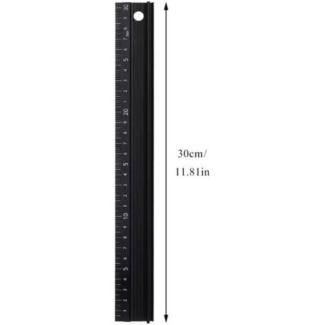 30 cm Metalllineal, technisches Zeichenset, Geometrie-Werkzeug, DIY-Werkzeug, Architektenlineal für Studenten, Schreiner, Künstler (1/5)