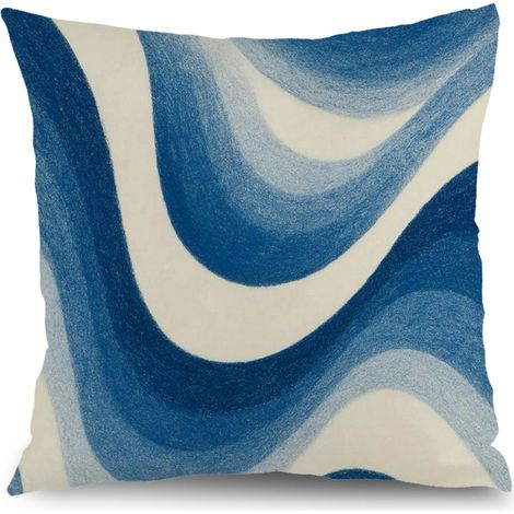 Housse de coussin motif carré décoratif, décoration salon élégant,40×40cm (1/5)
