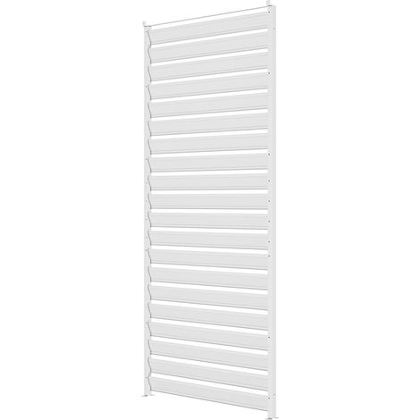 Pantalla de privacidad para pérgola PIANA de 92 cm con lamas de aluminio blanco - VENTO