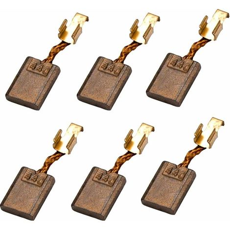 6 escobillas de carbón de cobre 440, escobillas de carbón para motor Cb440, escobillas de carbón 440, escobillas de carbón 440 para taladro, destornillador, herramienta eléctrica (1/5)