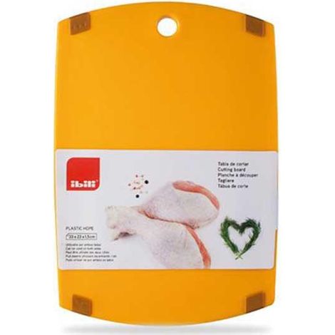 Ibili Birds tagliere arancione 33 cm plastica