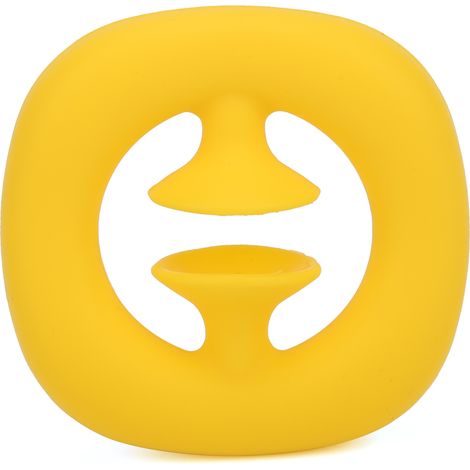 Poignée Anti-Stress Adulte Ventouse - Jouet Silicone Souple pour Anxiété - Décompression - Jaune (1/5)