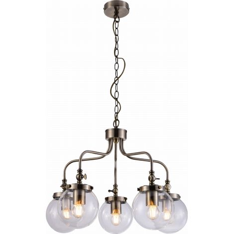 Lampadario Candellux Ballet 35-70876 ottone vetro 5xE27 (1/2)