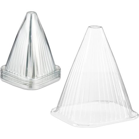 Cloche à Salade, Lot de 32, PVC, Protection Contre Le Gel et Les escargots, HLP : 22 x 19 x 19 cm, Transparente (1/5)