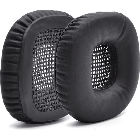 2 coussinets de remplacement, cuir PU, mousse haute résilience, isolation phonique renforcée, pour casque Marshall Major I et Major II (1/2)