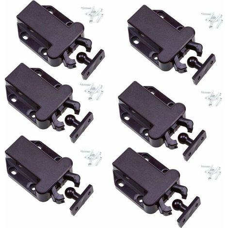 Set mit 6 berührungsempfindlichen Schrankriegeln – Nichtmagnetische Riegel für Schubladen,