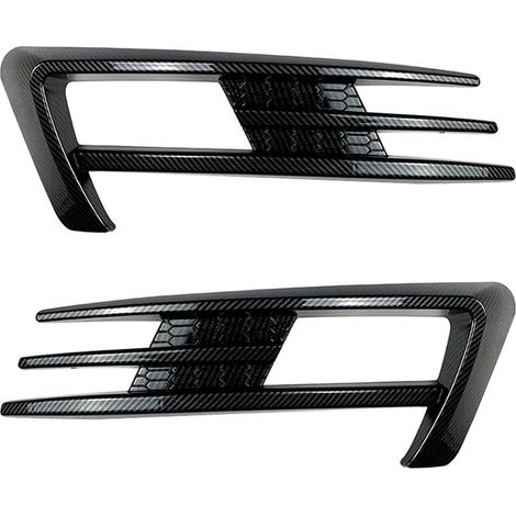 Adatto per griglia auto, fendinebbia per paraurti anteriore, tergicristallo per VW Golf 7 MK7 2014-2017, ABS nero lucido, 2 pezzi (fibra di carbonio) (1/5)